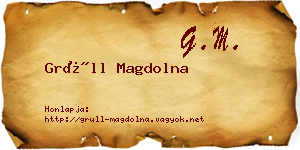 Grüll Magdolna névjegykártya